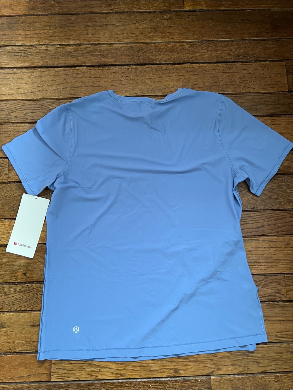 Lululemon Prep Blue Side Ruched Running Short Sleeve Top Size Medium NWT - Picture 4 of 4